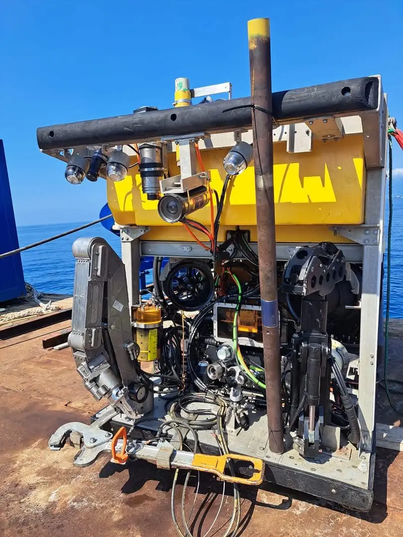 NorClean ROV with manipulators, cameras and mission-specific tooling